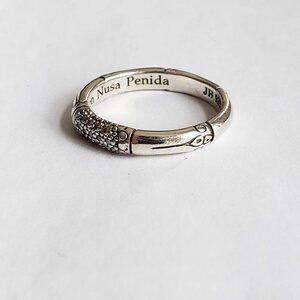 John Hardy Sterling Silver Bamboo Diamond Ring